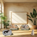 猫爬架沙发床 - 瓦楞纸板抓板,豪华猫休息室床贵妃床