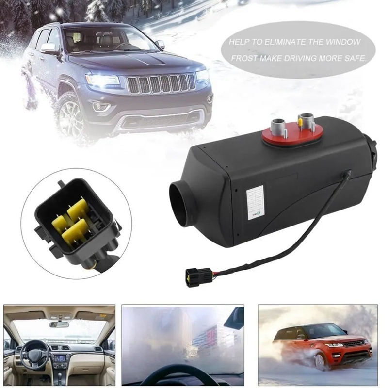 12V24V 汽车辅助加热器带 2 个通风口汽车内饰加热器,通用底盖紧凑型加热器挡风玻璃除霜器和除雾器适用于卡车、拖拉机、小型货车、家用轿车、露营车