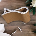 Planche à gratter pour chats en carton ondulé, autonome, horizontale, allongée, grande, durable, griffoir intérieur double face