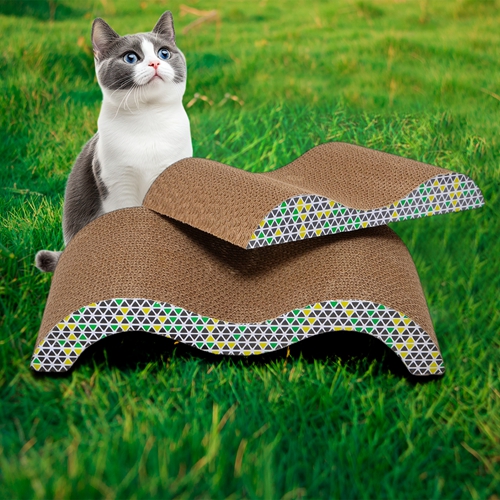 (2 Stück) Katzenkratzer-Box aus Wellpappe Für Innenkatzen, Doppelwandiger Kratzbaum mit Katzenminze, langlebig