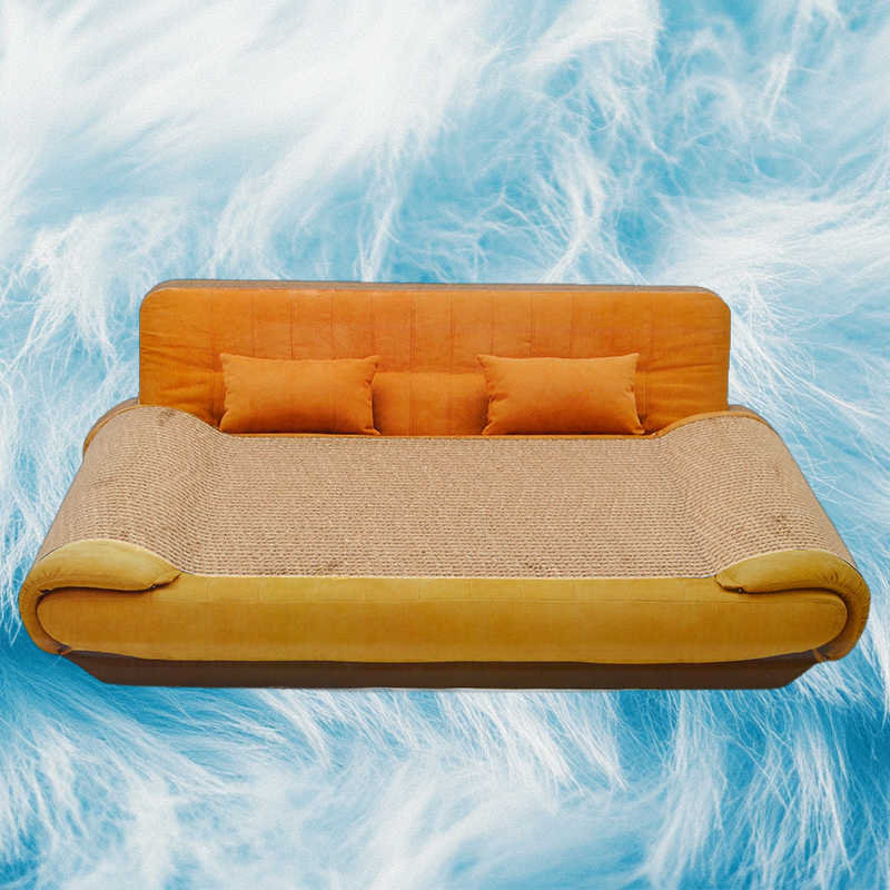 Simulated Large Cat Sofa Scratching Board Cat Scratching Bed Cardboard Empress Bed Corrugated Cardboard Replaceable Cat Scratching Board (Vintage Sofa, Free Catnip)
