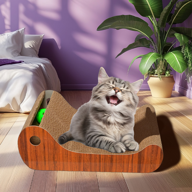Whistle-shaped Cat Scratcher with Catnip Detachable Scratcher with Ball, 2-in-1 Corrugated Cardboard Cat Scratcher Lounge Sofa Replacement