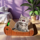 ホイッスル型キャットスクatcher 猫用マタタビ付き取り外し可能なキャットスクatcher ボール付き 2-in-1段ボール製キャットスクッター ラウンジソファ交換用