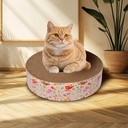 Planche à griffer pour chat en carton ondulé, tapis de sommeil rond pour chat, adapté aux chats d'intérieur, lit pour chat en forme ronde, protection pour canapé et meubles