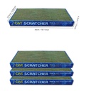 瓦楞纸板猫抓板,3件装,蓝色